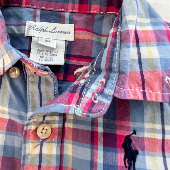 9m plaid boy set Ralph Lauren. - Picture 2 of 2